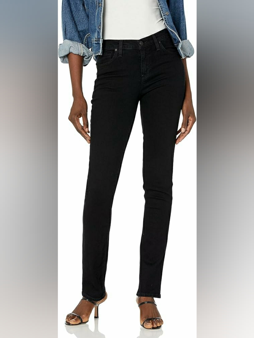 Hudson Nico Black Mid-Rise Straight Leg Jeans Women's Sz: 28